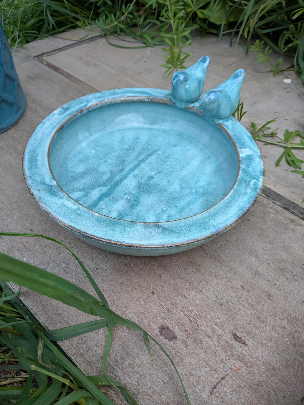 The Orchard Perch Ceramic Bird Bath