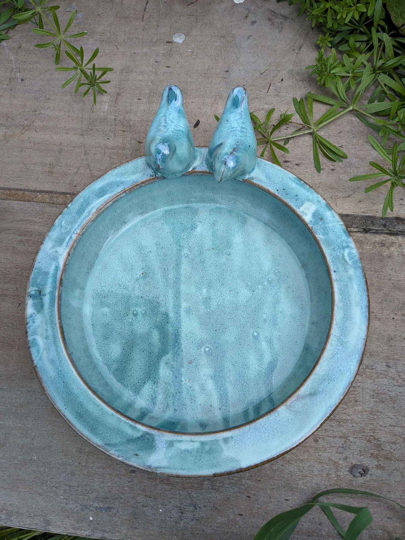 The Orchard Perch Ceramic Bird Bath