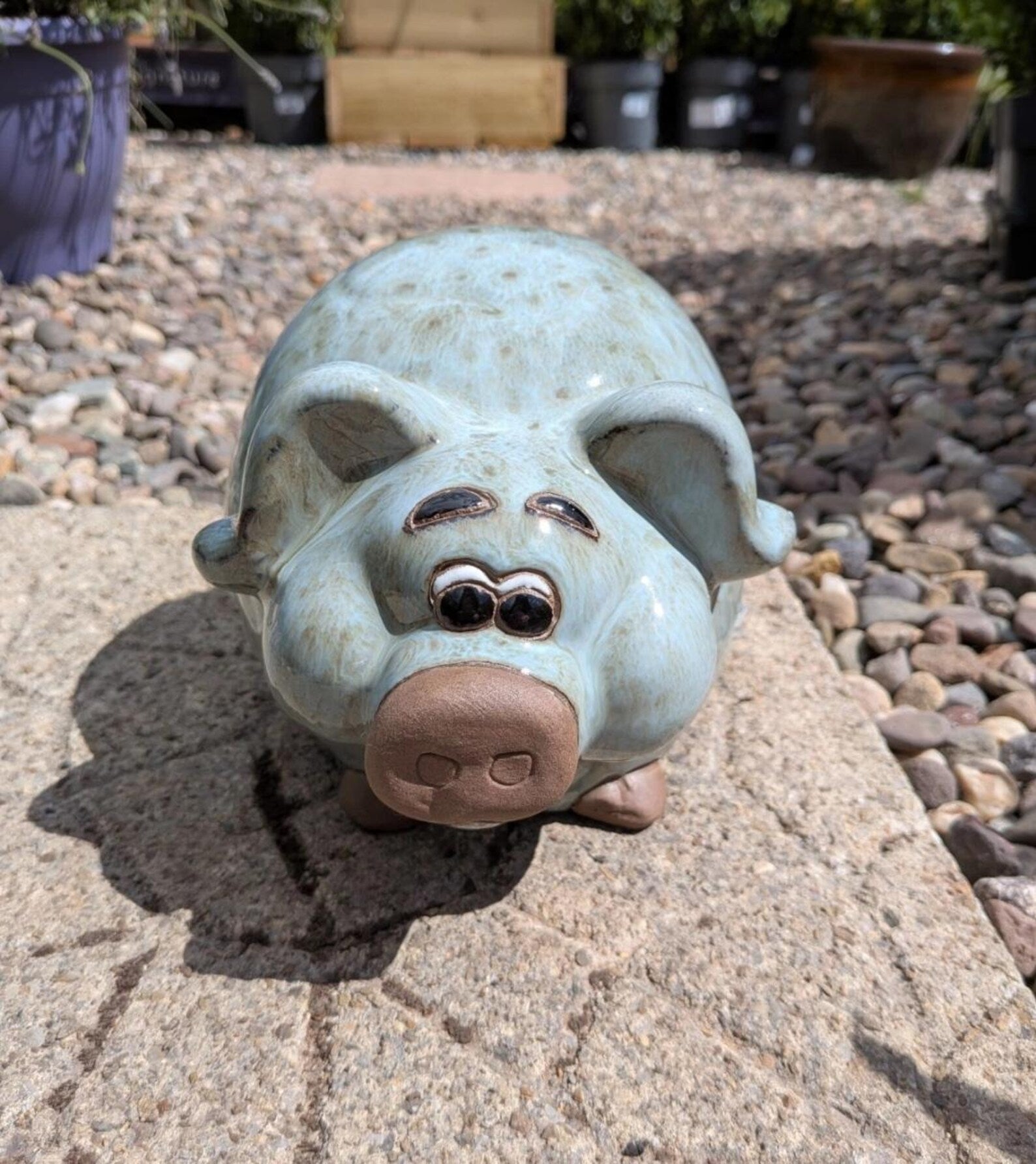 Pedro The Pig Ceramic Garden Ornament