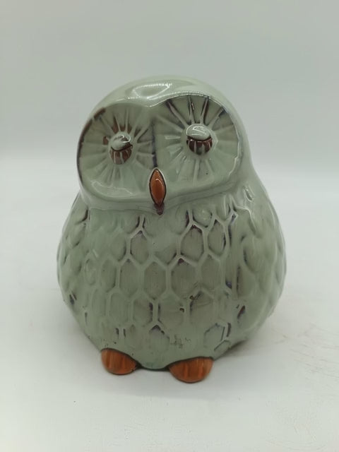 The Napping Oscar Wilde Owl Ceramic Garden Ornament